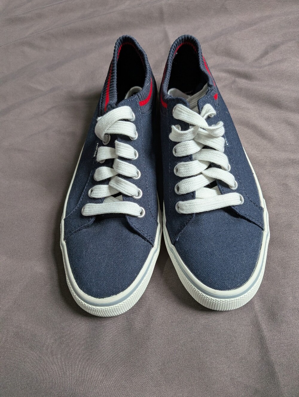 Women's Navy Keds Shoes with White Laces